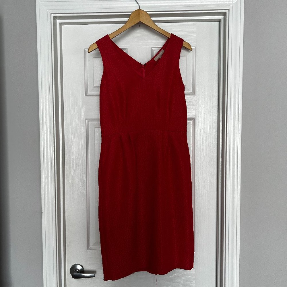 Poppy Red Banana Republic Fit and Flare Dress
